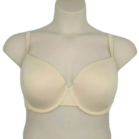 Lane Bryant Cacique Womens T Shirt Bra Cotton Blend Size 42C Beige - Picture 2 of 8